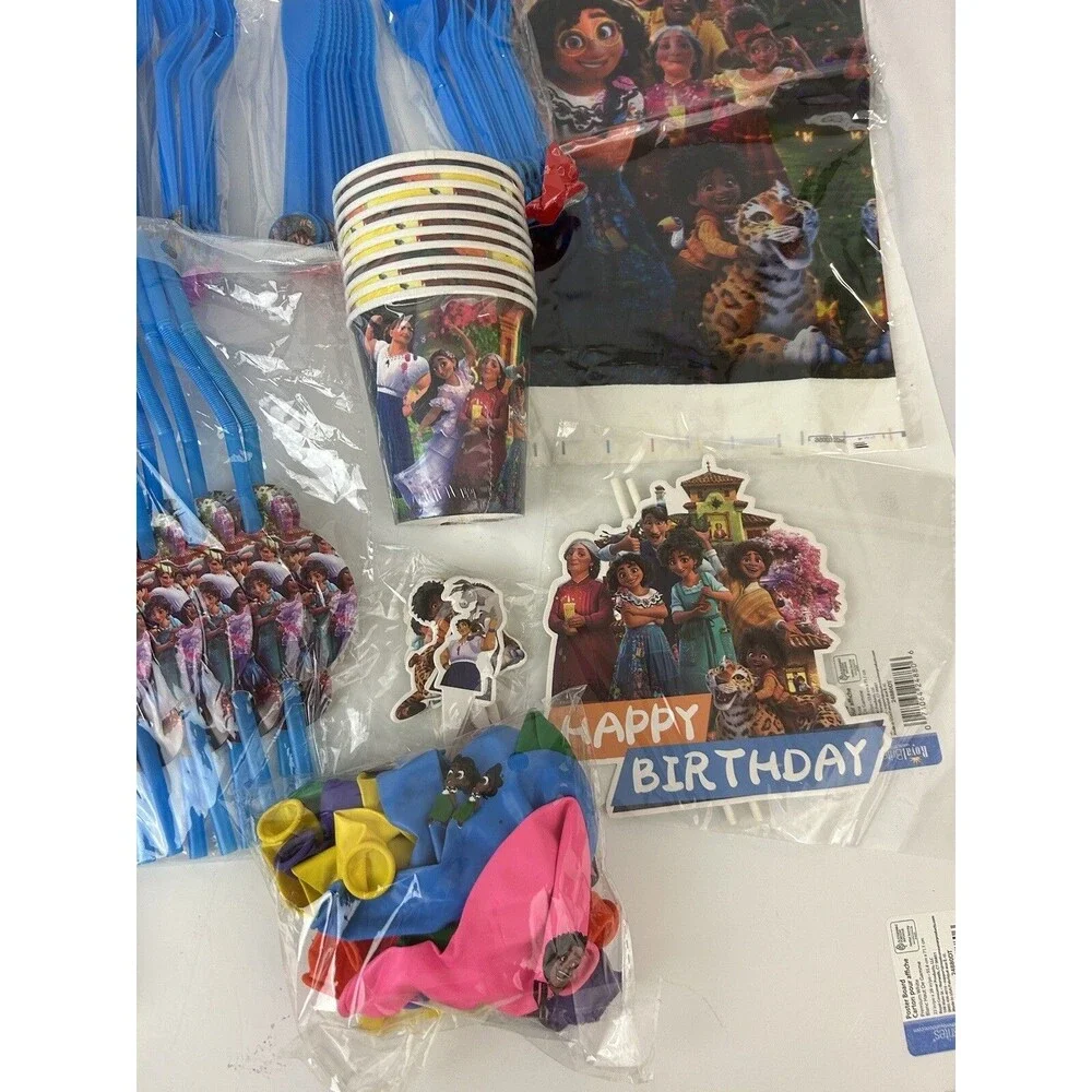 Encanto Party Supplies Set Plates Cups Napkins Balloons Banner Disney